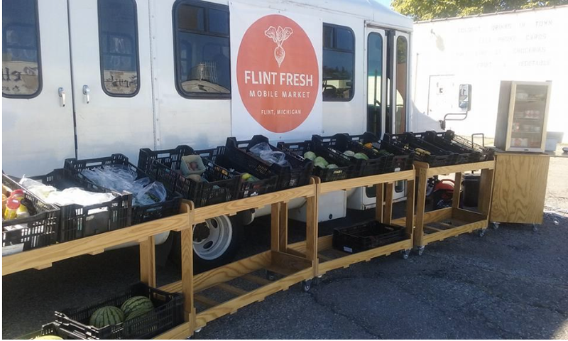One of Flint Fresh’s mobile markets. Photo Courtesy of Amy Saxe-Custack